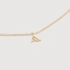 Monica Vinader Gold Mini Initial A Chain Necklace