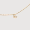 Monica Vinader Gold Mini Initial G Chain Necklace