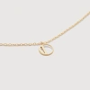 MONICA VINADER GOLD SMALL INITIAL O NECKLACE ADJUSTABLE 41-46CM/16-18'