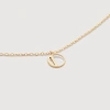 Monica Vinader Gold Mini Initial O Chain Necklace