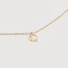 Monica Vinader Gold Mini Initial Q Chain Necklace