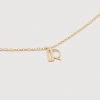 Monica Vinader Gold Mini Initial R Chain Necklace