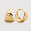 Monica Vinader Large Tapered Hoop Earrings In Gold