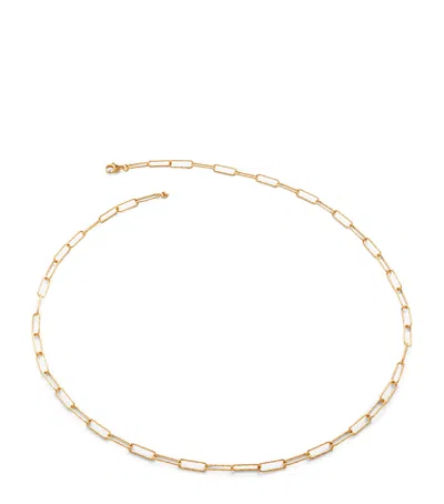 Monica Vinader Gold Vermeil Alta Necklace In Blue