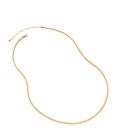 Monica Vinader Gold Vermeil Alta Necklace In Brown