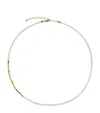 Monica Vinader Gold Vermeil And Baroque Pearl Mini Nugget Gemstone Beaded Necklace In Gold