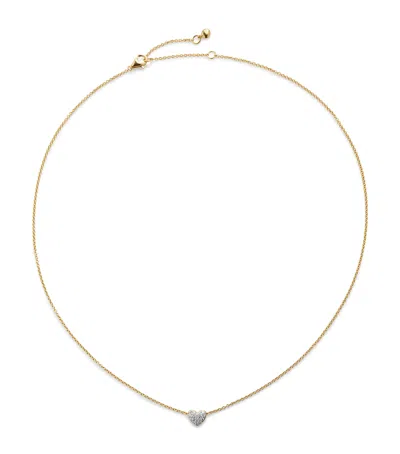 Monica Vinader Gold Vermeil And Diamond Heart Necklace