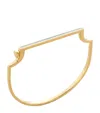 Monica Vinader Signature Skinny 18ct Yellow Gold-plated Vermeil And 0.35ct White-diamond Bangle Bracelet In Gold