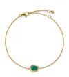 Monica Vinader Gold Vermeil And Green Onyx Odyssey Gemstone Chain Bracelet In Gold