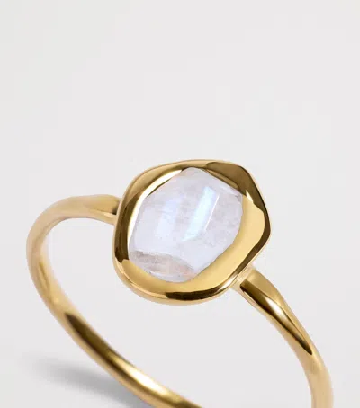 Monica Vinader Gold Vermeil And Moonstone Odyssey Ring In White