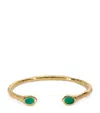 Monica Vinader Gold Vermeil And Onyx Odyssey Cuff Bracelet In Gold