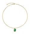 Monica Vinader Womens Green Odyssey 18ct Gold Vermeil-plated 925 Sterling Silver And Onyx Pendant Necklac In Gold