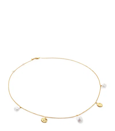 Monica Vinader Gold Vermeil And Pearl Capri Necklace