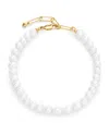 Monica Vinader Gold Vermeil And Pearl Nomade Bracelet In Metallic