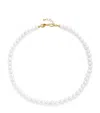 Monica Vinader Womens Nomade Bold 18ct Yellow Gold Vermeil And Pearl Necklac In White