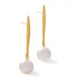 Monica Vinader Gold Vermeil And Pearl Nura Drop Earrings In Gold