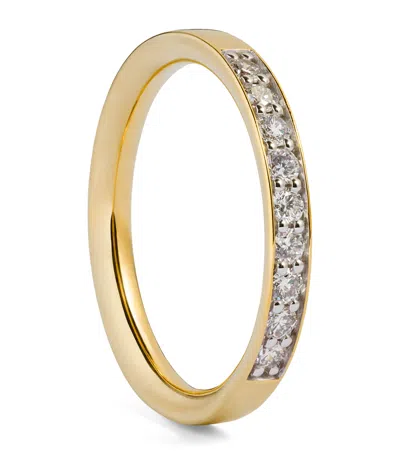 Monica Vinader Gold Vermeil And White Diamond Essential Pavé Ring