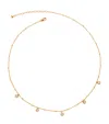 Monica Vinader Gold Vermeil And White Topaz Mini Gemstone Chain Necklace In Gold
