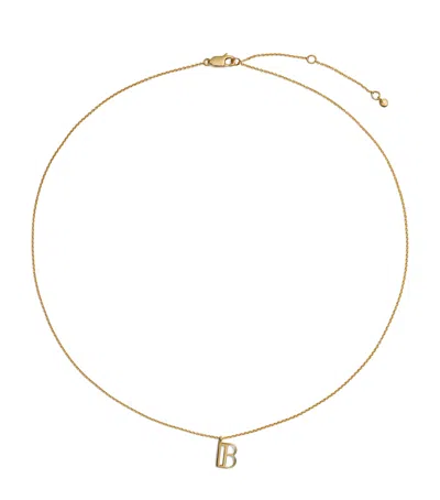 Monica Vinader Gold Vermeil B Initial Necklace