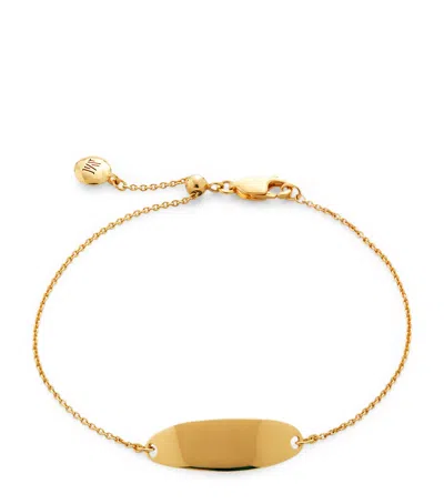 Monica Vinader Gold Vermeil Bar Chain Bracelet In Red