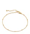 Monica Vinader Gold Vermeil Beaded Chain Bracelet In Blue