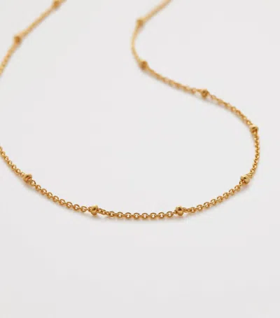 Monica Vinader Gold Vermeil Beaded Chain Necklace In Brown
