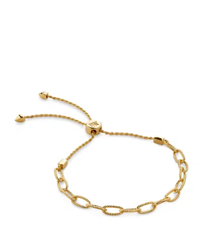 Monica Vinader Gold Vermeil Corda Link Friendship Chain Bracelet In Green