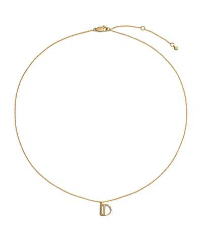 Monica Vinader Gold Vermeil D Initial Necklace