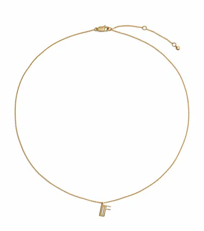 Monica Vinader Gold Vermeil F Initial Necklace
