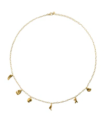 Monica Vinader Gold Vermeil Fragments Asymmetric Necklace