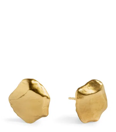 Monica Vinader Gold Vermeil Fragments Stud Earrings