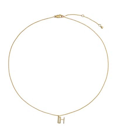 Monica Vinader Gold Vermeil H Initial Necklace