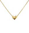 Monica Vinader Gold Vermeil Heart Necklace In Brown