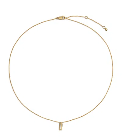 Monica Vinader Gold Vermeil I Initial Necklace