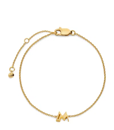 Monica Vinader Gold Vermeil Initial M Chain Bracelet