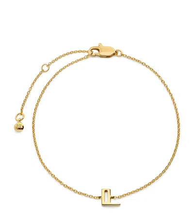 Monica Vinader Gold Vermeil L Initial Chain Bracelet