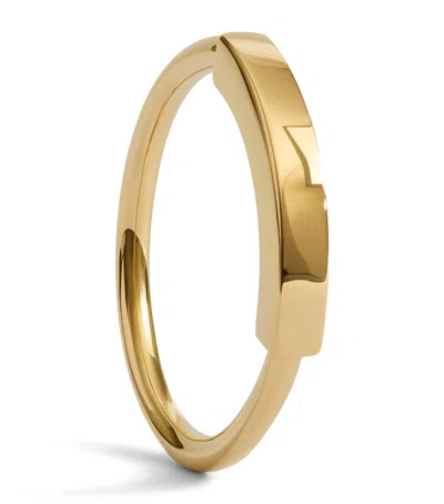 Monica Vinader Gold Vermeil Linear Stacking Ring