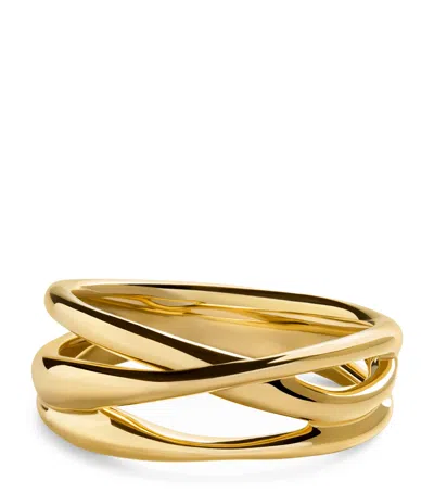 Monica Vinader Gold Vermeil Nura Crossover Ring