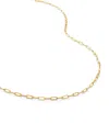 Monica Vinader Gold Vermeil Paperclip Chain Necklace In Brown