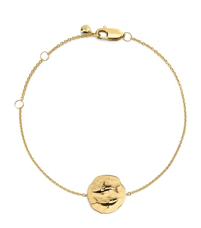Monica Vinader Gold Vermeil Pisces Zodiac Bracelet