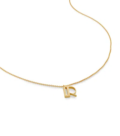 Monica Vinader Gold Vermeil R Initial Necklace