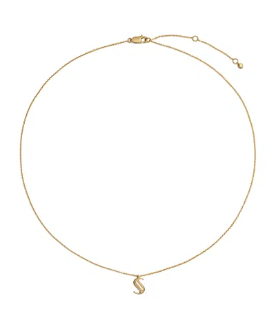 Monica Vinader Gold Vermeil S Initial Necklace