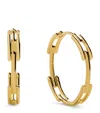 Monica Vinader Gold Vermeil Signature Link Hoop Earrings In Gold