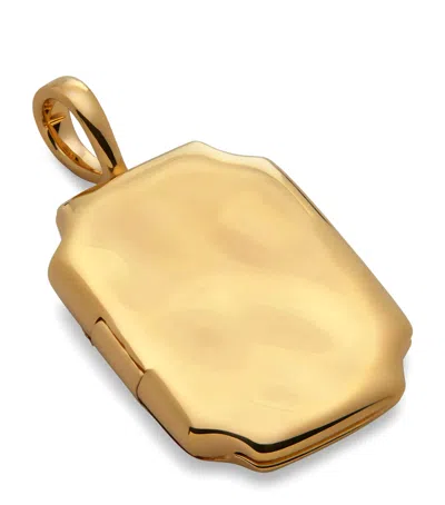 Monica Vinader Gold Vermeil Signature Locket Pendant In Gray