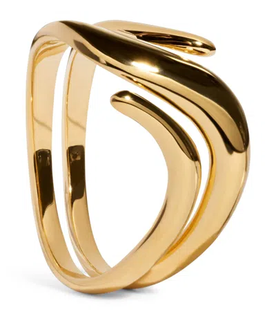 Monica Vinader Gold Vermeil Swirl Wrap Ring