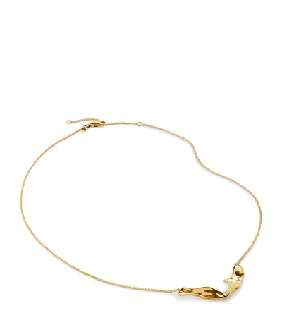 Monica Vinader Gold Vermeil Wave Necklace