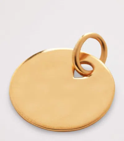 Monica Vinader Gold Vermeil Ziggy Round Pendant