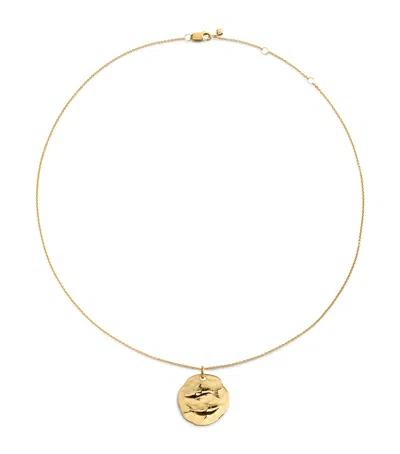 Monica Vinader Gold Vermeil Zodiac Pisces Necklace