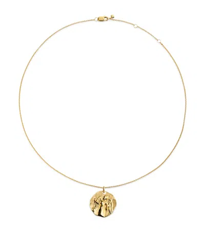 Monica Vinader Gold Vermeil Zodiac Virgo Necklace In Red