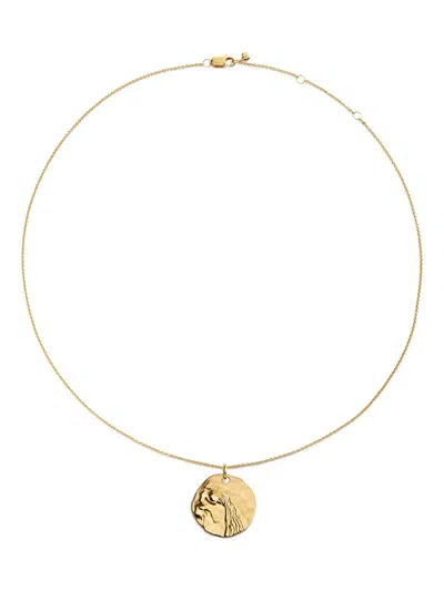Monica Vinader Gp Zodiac Aquarius Necklace In Gold